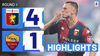 GenoaRoma 41  Unbelievable scenes at the Marassi Goals amp Highlights  Serie A 202324 [upl. by Annehsat]