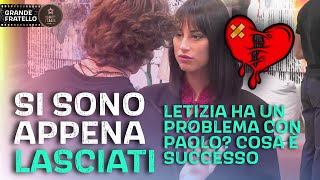 Grande Fratello SI SONO APPENA LASCIATI LETIZIA HA UN PROBLEMA CON PAOLO COSA È SUCCESSO [upl. by Nnaeirelav]