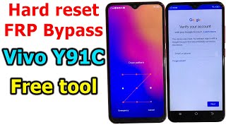 Vivo Y91C How to Hard resetFRP Bypass Google Account Lock with Free tool [upl. by Narrat481]