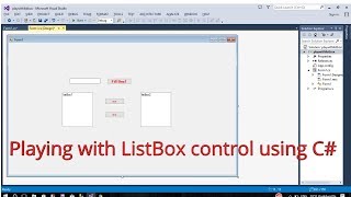 Playing with ListBox control in net windows form using C [upl. by Acus]