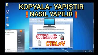 Bilgisayarda Kopyala Yapıştır Nasıl Yapılır [upl. by Akkahs]