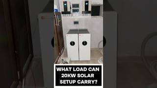 What Load Can 20Kw Solar System Run solarpowerenergy [upl. by Yelnik]