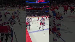 NY Rangers warm up pre game hockey 10 2024 [upl. by Nenney]