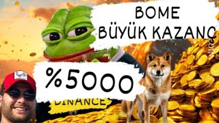 🔥BOME MEME COİN BİNANCE LİSTELİYOR Book of Meme BOME Listeleniyor BOME [upl. by Janenna]