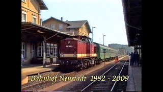 Neustädter Bahnschätze 4 Bahnhof Neustadt in Sachsen in den Jahren 1992  2009 [upl. by Repard799]