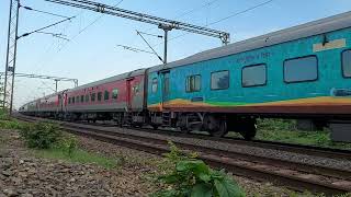 12245 Howrah SMVT Bengaluru Duronto Express passing through Cuttack train travel locomotive [upl. by Nidia858]