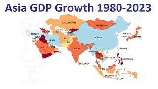 Asia GDP Growth 19802024 [upl. by Ahsinawt]