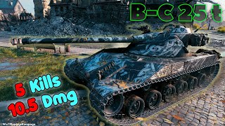 BatChâtillon 25 t  5 Frags 105K Damage Master by player Bossu40K [upl. by Antin]