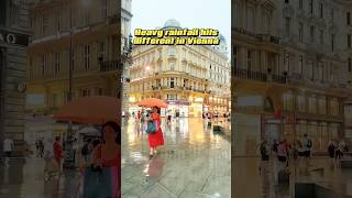 Enjoy a rainy evening at Kärnten Straße and Graben near St Stephansdom rain graben stephansplatz [upl. by Ellehcor]