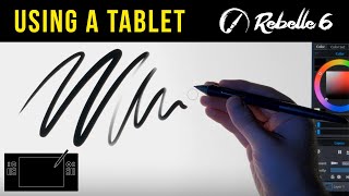 Working with a Drawing Tablet  Rebelle Tutorial [upl. by Pepillo]