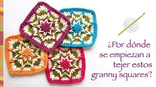 Granny square invertido tejido a crochet  Incluye diagramas [upl. by Sices]