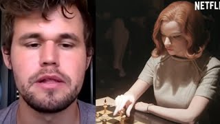 Magnus Carlsen Analyzes the Game Between Elizabeth Harmon and Borgov From The Queens Gambit [upl. by Ahsaet]