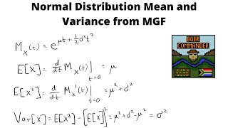 Normal Distribution Mean and Variance Proof [upl. by Pattison516]