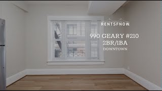 990 Geary 210 San Francisco CA  2 Bedroom 1 Bath [upl. by Uund]