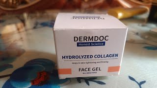 Dermdoc honest science hydrolyzed collagen Face gel madamreviews [upl. by Okimat]