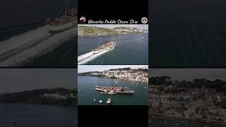 Waverley Paddle Steam Ship in Fowey dji air2s fowey cornwall [upl. by Zehe]