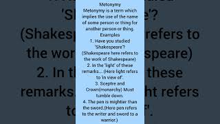 Metonymy figure of speech with examples [upl. by Bobette]