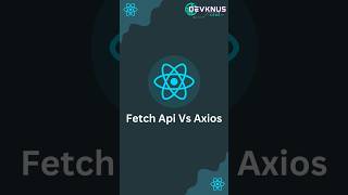 Fetch api vs axios shorts fetch axios [upl. by Gustavo535]