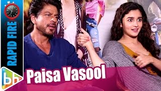 Alia Bhatt’s PAISA VASOOL Rapid Fire On Shah Rukh Khan  Sidharth Malhotra  Palat Scene [upl. by Suedama]