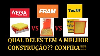 Qual o melhor filtro de ar TECFIL FRAM WEGA análise completa [upl. by Vachill441]