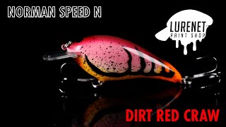 Norman Speed N in Dirt Red CrawLurenet Paint Shop Custom Lures [upl. by Jorrie652]