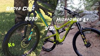 Santa Cruz 5010 Vs Hightower LT which one is right for you new bike day 1st ride [upl. by Luise283]