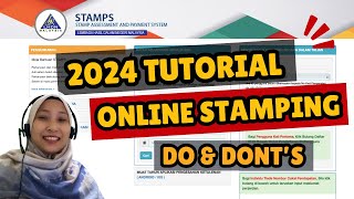 Complete Online Stamping Malaysia 2024  Do amp Donts E Stamping  Tenancy Agreement Bahasa Melayu [upl. by Hidie]