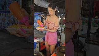 Omelette Lady in Vientiane Night Market streetfood [upl. by Oswald108]