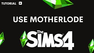 How to use motherlode in Sims 4 PS4 [upl. by Yllom943]