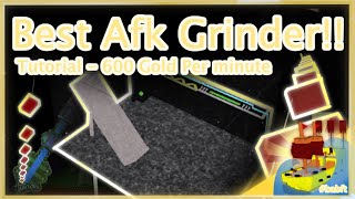 BEST AFK Grinder TUTORIAL 600 Gold a MINUTE Channel Anniversary Special roblox tutorial [upl. by Aikcir]