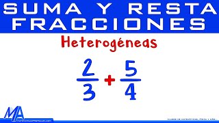 Suma y resta de fracciones heterogéneas  denominadores DIFERENTES [upl. by Imnubulo174]