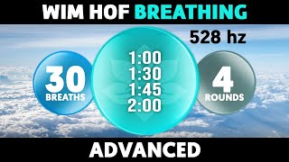 Advanced Wim Hof Guided Breathing  4 Rounds  30 Breaths  528hz SatoriFlow WimHofBreathing [upl. by Lemmuela569]