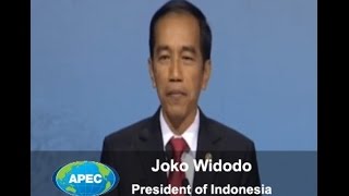 Joko Widodo President of Indonesia at the APEC CEO Summit [upl. by Nwahsir]