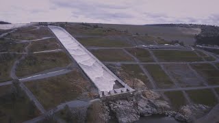 Flush with water officials open Oroville dam spillway [upl. by Pape]