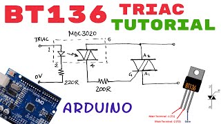 BT136 Triac Tutorial  How to use  Pinout [upl. by Greff]