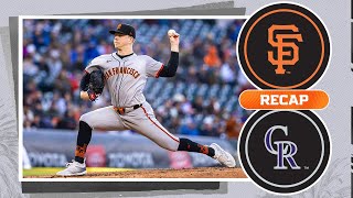 Giants vs Rockies Game Highlights 5724  MLB Highlights [upl. by Aisyram646]