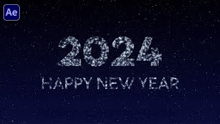 Happy New Year 2024 Animation in After Effects  Free Project File [upl. by Leggat]