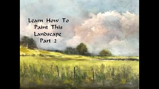 ART PAINTING A LANDSCAPE LEARN to paint IN PART 2 learnlandscapepainting artscraftslandscapes [upl. by Netsirc]