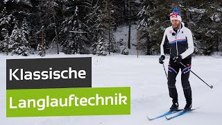 Langlauf lernen Klassisch  Technik amp Übungen [upl. by Nnadroj]