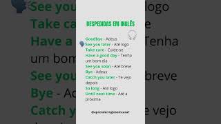 DESPEDIDAS EM INGLÊS [upl. by Alyehc]