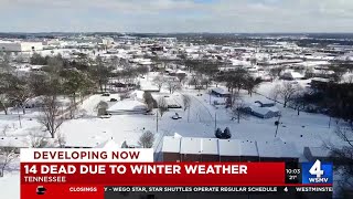 14 dead due to winter weather in Tennessee [upl. by Hoebart]