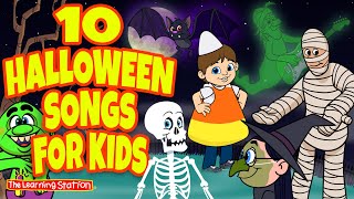 10 Halloween Songs For Kids ♫ Halloween Songs For Children ♫ Kids Songs by The Learning Station [upl. by Lzeil]