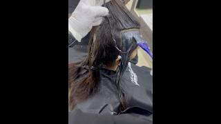 How to do permanent hair straightening cream apply RebondingSmoothening [upl. by Robbert]