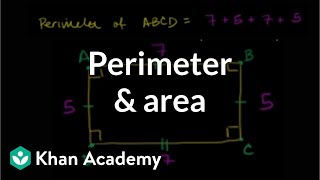 Perimeter and area the basics  Perimeter area and volume  Geometry  Khan Academy [upl. by Hirsch995]