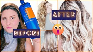 How to tone brassy hair at home  Fanola No Orange Shampoo [upl. by Euqnimod]