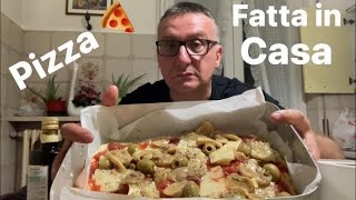 Pizza fatta in casa veloce e gustosa  la ricetta di Lambrenedetto [upl. by Norrie782]