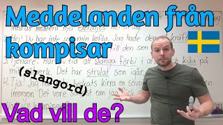 Meddelanden från kompisar slangord SFI [upl. by Montgomery]