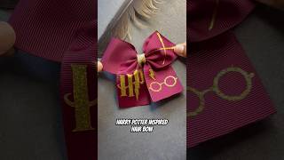 Easy hair bow tutorial harrypotter hairbowtutorial bowdiy bowmaking bowtutorial [upl. by Anilram]