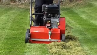 Lawn Master  0800 915 9 915  Lawn Scarification  Thatch amp Moss Removal [upl. by Birkner318]