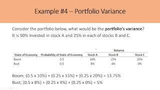 Calculating Expected Portfolio Returns and Portfolio Variances [upl. by Bekki]